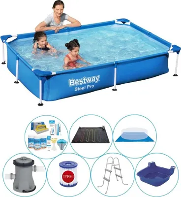 Obrázok produktu pre Bestway Steel Pro 221x150x43 cm Obdĺžnikový - 8-dielny - Bazén vrátane príslušenstva
