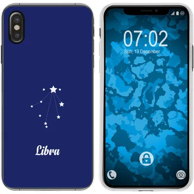 Produktbild von PhoneNatic Case kompatibel mit Apple iPhone Xs Max Silikon-Hülle SternzeichenLibra M9
