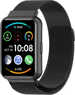 Produktbild von Strap-It Huawei Watch Fit 2 Milanese Armband (Schwarz)