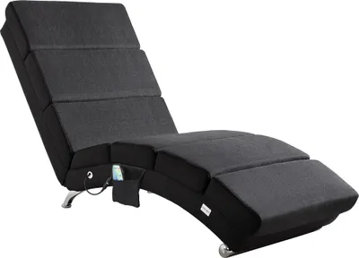 Immagine prodotto di CASARIA® Poltrona Chaise Longue Funzione Massaggiante e Termica 186x89x55cm Lettino Relax Sdraio Ergonomico in Tessuto Imbottito Portata 180 kg Soggiorno Ufficio Interno Reclinabile Lettura