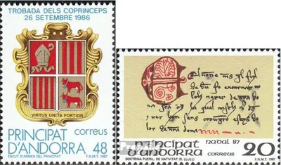Produktbild von Briefmarken Andorra - Spanische Post 1987 Mi 192,198 (kompl.Ausg.) postfrisch Co-Fürsten
