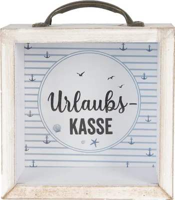 Image de Clayre & Eef Tirelires 15x8x15 cm blanc MDF