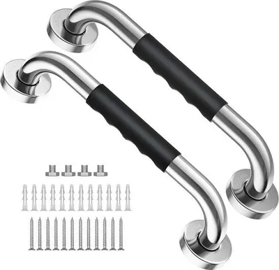Obrázek produktu pro Držadlo do vany 50 cm, nástěnné madlo s extra přilnavostí, 2 ks