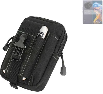 Produktbild von K-S-Trade Gürtel Tasche kompatibel mit Lava Blaze X Gürteltasche Holster Schutz Hülle Handy Hülle Smartphone outdoor Handy-Hülle schwarz