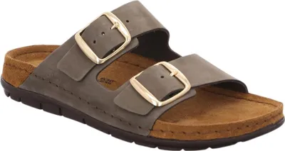 Produktbild von Rohde Damen Pantolette Rodigo grün Leder Memoryfußbett Anti-Schock Laufsohle
