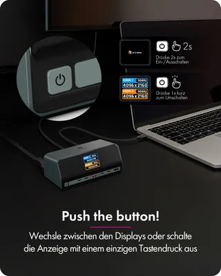 Obrázok produktu pre ICY BOX Heart Dock 2300, Kábel, USB 3.2 Gen 2 (3.1 Gen 2) Type-C, 100 W, 10,100,1000 Mbit/s, Antracit, 10 Gbit/s