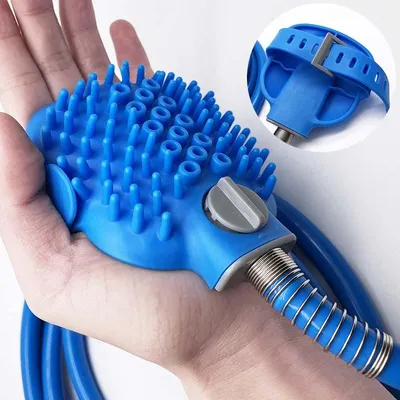 Produktbild von Hundebad-Duschkopf mit Massagefunktion: Wassersparender Weichduschkopf für stressfreies Baden. Einfach an jeden Wasserhahn anzuschließen