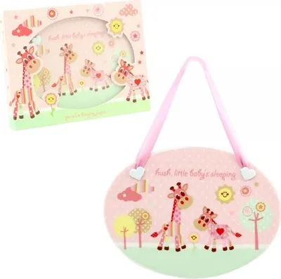 Produktbild von Zuckersüßes Türschild für das Babyzimmer "Little Baby is sleeping" - rosa