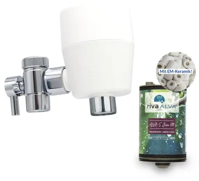 Produktbild von rivaALVA-S Jova EM Wasserhahnfilter | Blockaktivkohlefilter mit EM Keramik plus Membranstufe