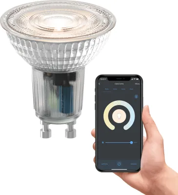 Obrázek produktu pro Calex Smart LED Spot, GU10, PAR16, studené až teplé bílé světlo, stmívatelné, aplikace WLAN a hlasové ovládání