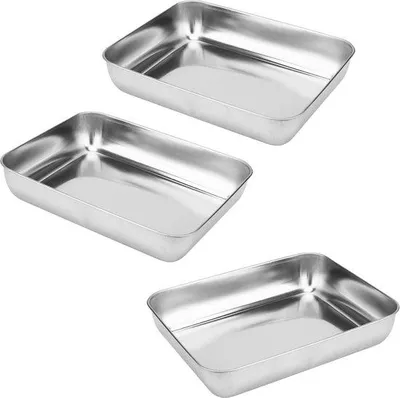 Obrázek produktu pro Nerezové pekáče, 25 cm, obdélníkové, vhodné do trouby, vhodné do myčky
