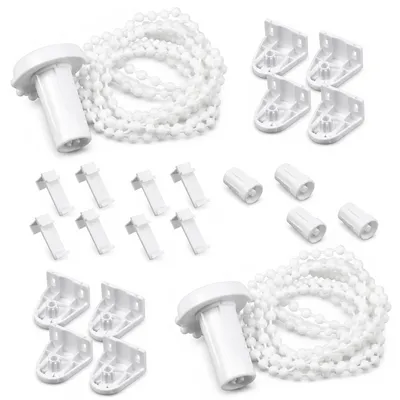 Rollos Klemmfix Ersatzteil-Set, 4-teilig, 17 mm, weiß