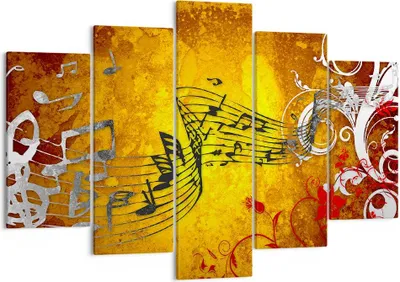 Produktbild von Bild auf Leinwand - Leinwandbild - Musik Konzert Spaß Blume - 150x100cm - Wand Bild - Wanddeko - Leinwanddruck - Bilder - Kunstdruck - Wanddekoration - Leinwand bilder - Wandkunst - EA150x100-1964