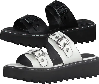 Produktbild von Tamaris Damen Pantoletten Keilabsatz Plateau 1-27227-26, Größe:40 EU, Farbe:Schwarz