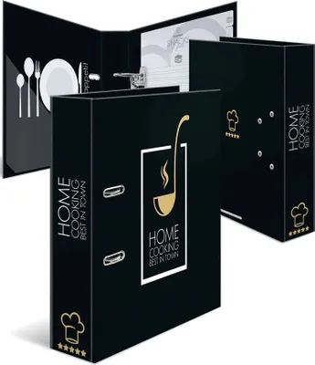 Produktbild von Rezeptordner A4 7cm Homecooking Packung mit 8 Stück