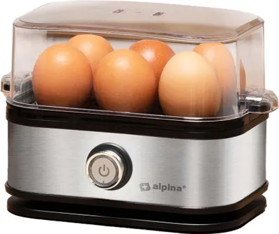Obrázek produktu pro Vařič vajec ALPINA, stříbrný, 6 vajec, 210 wattů