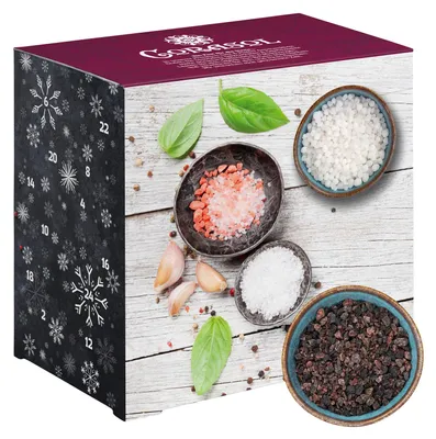 Produktbild von Corasol Premium Salz & Pfeffer Adventskalender, die Gewürz Gourmet Geschenkidee für Männer (264 g)
