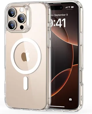 Productafbeelding van Beschermhoes voor iPhone 16 Pro, compatibel met MagSafe, beschermt de camera, schokbestendig, dun, transparant