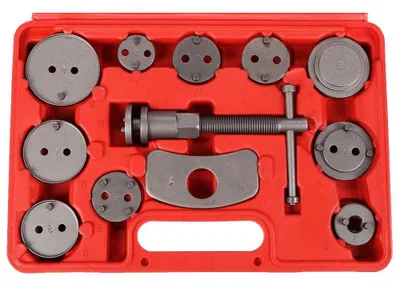 Produktbild von Bremsen Werkzeug Set Auto - Bremssattel Rückstellwerkzeug 12 teilig - Universal Kolbenrücksteller - Scheibenbremse Reparatur - Für Werkstatt und Garage