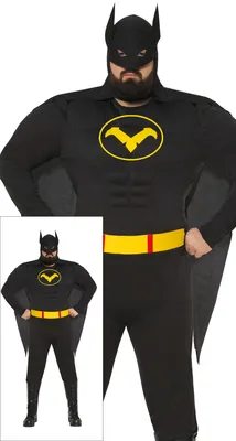 Productafbeelding van Superhelden kostuum met vleermuismasker en cape, geschikt voor carnaval. Het spannende ontwerp verandert u in een avontuurlijke kat. Maat: 56 - 58 (XXL). Kleur: zwart