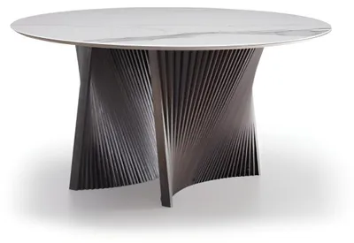 Produktbild von Eleganter Grauer Esstisch Designer Marmorplatte Edler Holzgestell