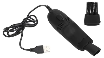 Produktbild von Mini-Tastaturreiniger, handgehalten, großer Saug-USB-Staubsauger für Nail Art, Computer, Schwarz