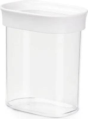 Produktbild von EMSA OPTIMA Trockenvorratsdose, Box, Rechteckig, 0,38 l, Transparent, Weiß, Styrol-Methylmethacrylat (MS), Thermoplastisches Elastomer (TPE), China