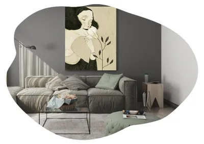 Produktbild von Holzspiegel "Ohho" - 60 x 85 cm - Schwarz