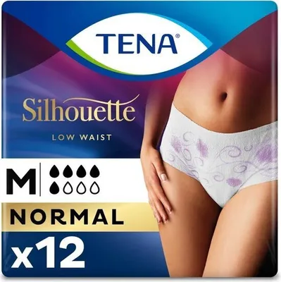 Immagine prodotto di TENA Silhouette Normale Vita Bassa - M - Bianco - 12 pezzi