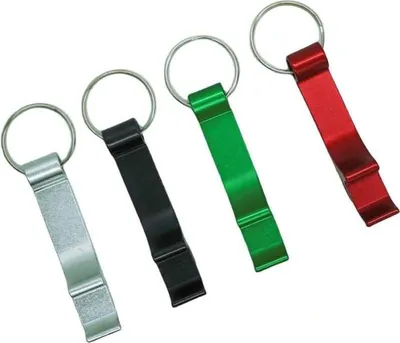 Produktbild von Flaschenöffner 4 Stück, kompakt, leicht und langlebig (schwarz, silber, rot, grün)