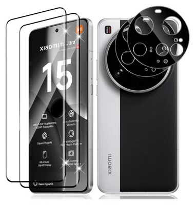 Produktbild von 2X Schutzglas für Xiaomi 15 Ultra Display Schutz Kamera Hartglas Panzerfolie 3D