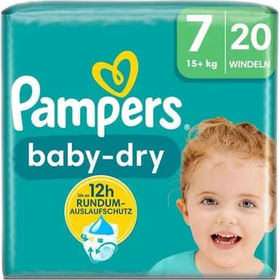 Produktbild von Pampers Windel Baby Dry Größe 7 Extra Large Single Pack 15 kg+ 20 Stück