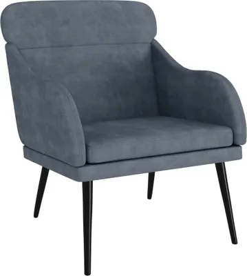 Immagine prodotto di vidaXL Poltrona grigio scuro 63x76x80 cm in velluto