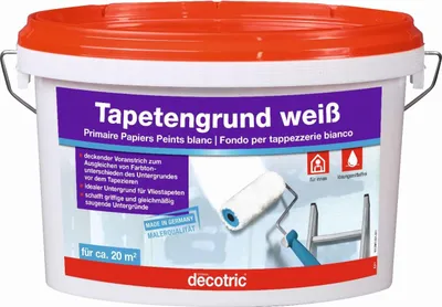 Produktbild von Decotric Tapetengrund 2,5 L weiß