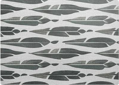 Produktbild von Abstrakte Blätter – Bodenschutzmatte – Stuhlunterlage 140x100 cm – Rutschfest – Hartbodenmatte