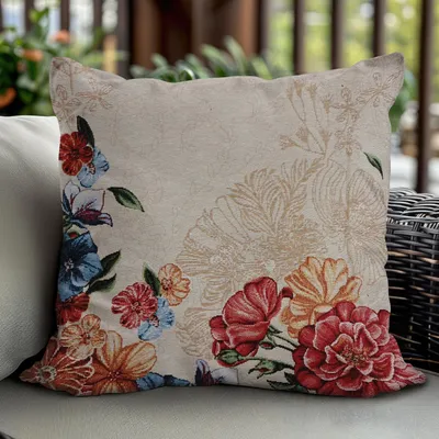 Produktbild von Jedeka Gobelin Kissenhülle 45x45 cm Blumenmuster