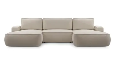 Produktbild von AX LIVING Ablia Sofa U-Form mit Schlaffunktion Beige