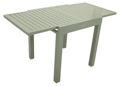 Produktbild von Balkon-Ausziehtisch 70 x 75 x 70/140 cm Aluminium Silber Grau