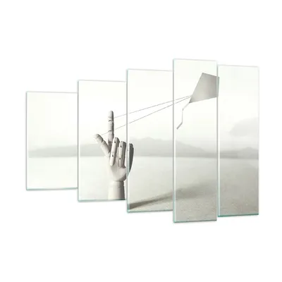 Produktbild von Bilder auf glas - 5 Teile - Modern Hand Drachen - 150x100cm - Glasbilder - Wandbilder - Bilder - zum Aufhängen bereit - Wanddekoration aus Glas - Glas Bilder - Wandbild auf Glas - GEG150x100-4697