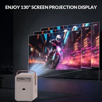 Produktbild von Mini-Beamer – Tragbarer Projektor – 200 ANSI Lumen – Auflösung 1280x720 – Mit Android – WLAN, Bluetooth