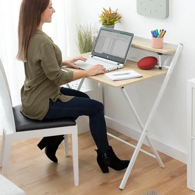 Image de InnovaGoods Table – Klappbar, Desk, mit, Regal, Tablezy