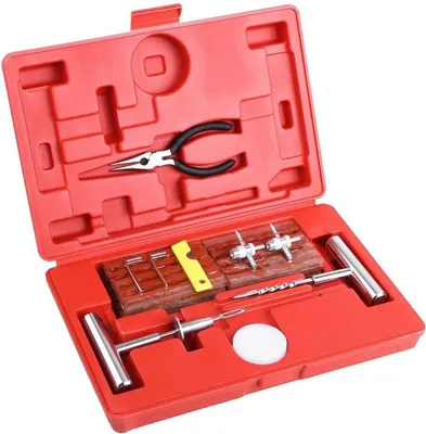 Immagine prodotto di Kit di riparazione pneumatici Bolt Edge da 60 pezzi – Per auto, moto e scooter – Include 50 tappi di riparazione