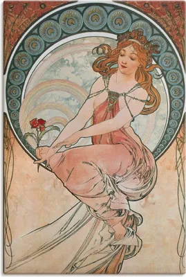 Produktbild von ARTland Leinwandbild Vier Künste: Die Malerei. 1898 Größe: 60x90 cm