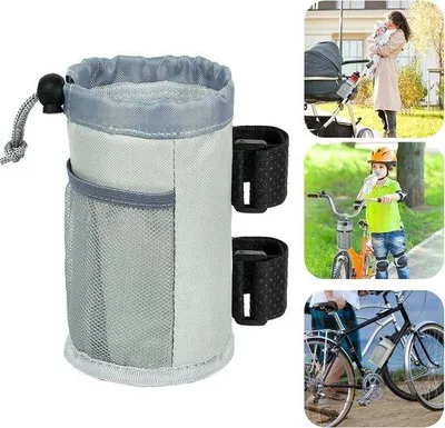 Image de Sacoche de vélo de course, sacoche de vélo multifonctionnelle, porte-bouteille étanche (gris)