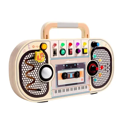 Produktbild von Milageto Busy Board mit LED-Baby-Taste, leuchtendes Spielzeug, Reisespielzeug, Entwicklungs-LED-Schalter, Spielzeug-Schalttafel für Geschenkaktivitäte