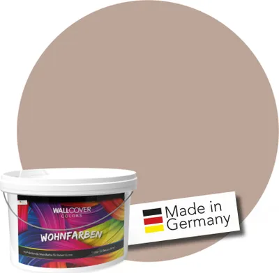 Produktbild von WALLCOVER Wandfarbe Braun Rosa Hochdeckend Klasse 1 Matt 1L für 8 m²