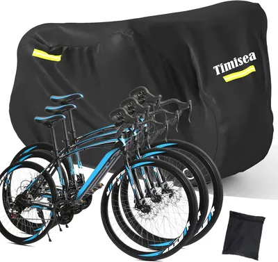 Produktbild von Fahrradabdeckung für 2 Fahrräder, Wasserdicht, Oxford Stoff, Schwarz, Außenbereich, 210 x 112 x 112 cm