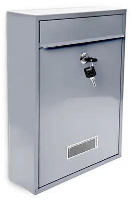 Produktbild von Design Briefkasten Metall Silber 26,5 x 35 x 8,5 cm