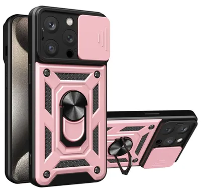 Produktbild von Techsuit Camshield Back Cover Hülle für Apple iPhone 15 Pro Max - Roségold