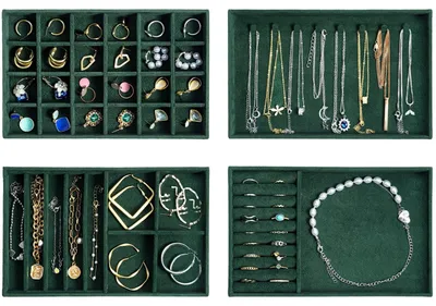 Produktbild von 4-lagiger Schmuckorganizer mit herausnehmbaren Schubladen